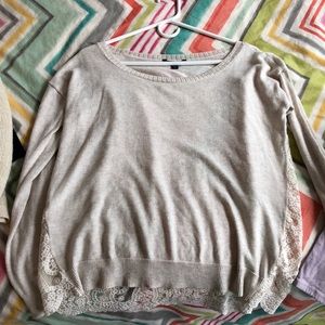 American eagle sweater open patterned back